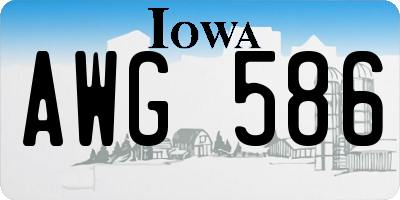 IA license plate AWG586