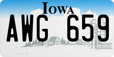 IA license plate AWG659