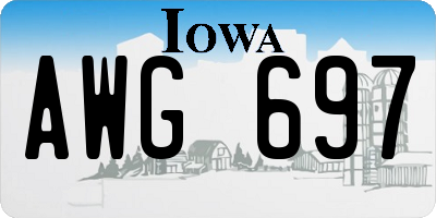 IA license plate AWG697