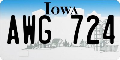 IA license plate AWG724