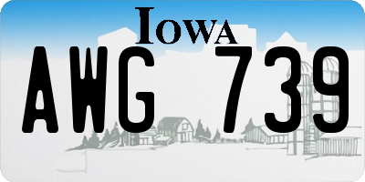 IA license plate AWG739