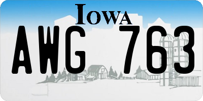 IA license plate AWG763