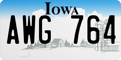 IA license plate AWG764