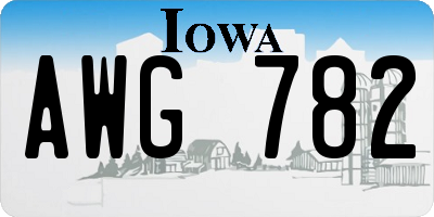 IA license plate AWG782