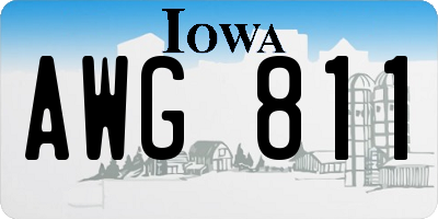 IA license plate AWG811