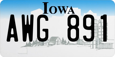 IA license plate AWG891