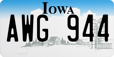 IA license plate AWG944