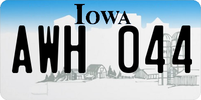 IA license plate AWH044