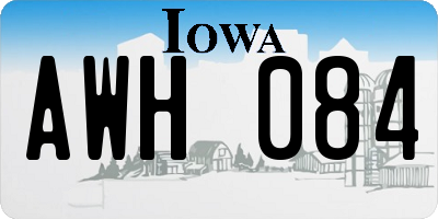 IA license plate AWH084