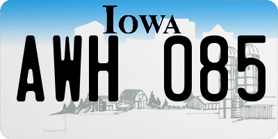 IA license plate AWH085