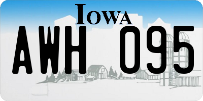 IA license plate AWH095