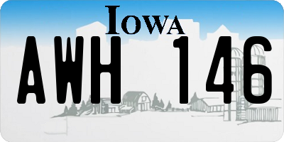 IA license plate AWH146