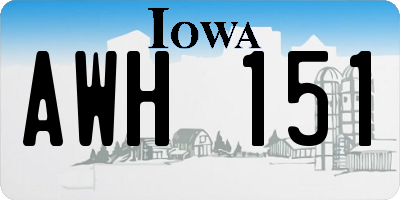 IA license plate AWH151