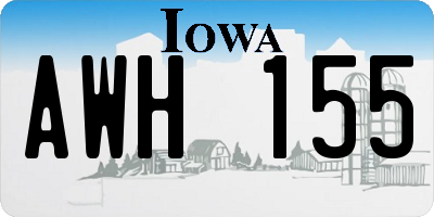 IA license plate AWH155