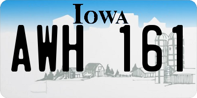 IA license plate AWH161