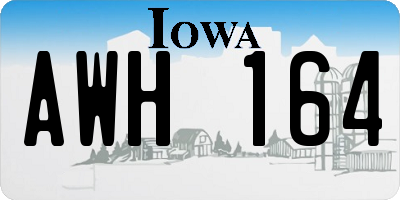 IA license plate AWH164