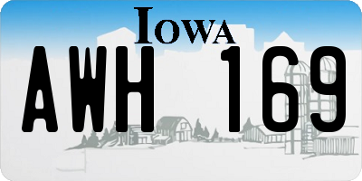 IA license plate AWH169