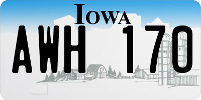IA license plate AWH170