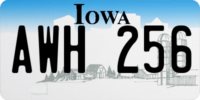 IA license plate AWH256