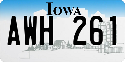 IA license plate AWH261