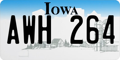 IA license plate AWH264