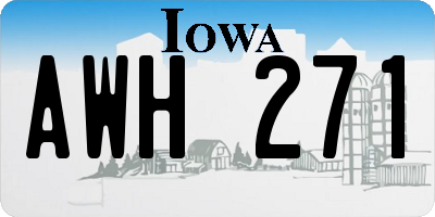 IA license plate AWH271