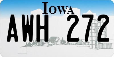 IA license plate AWH272