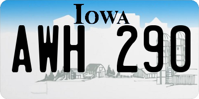 IA license plate AWH290