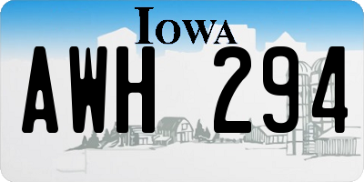 IA license plate AWH294