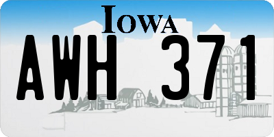 IA license plate AWH371