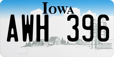 IA license plate AWH396