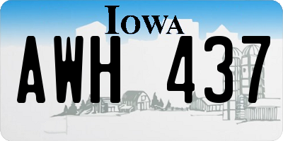 IA license plate AWH437