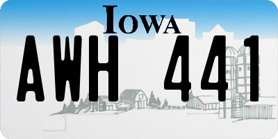 IA license plate AWH441