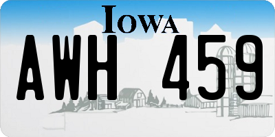 IA license plate AWH459