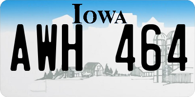 IA license plate AWH464