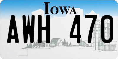 IA license plate AWH470
