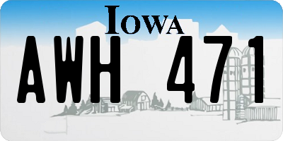 IA license plate AWH471