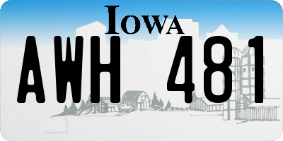 IA license plate AWH481
