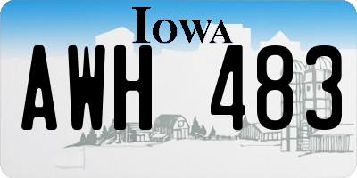 IA license plate AWH483