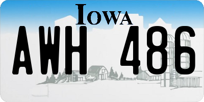 IA license plate AWH486