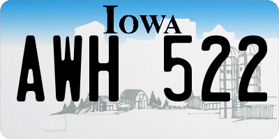 IA license plate AWH522