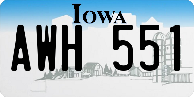 IA license plate AWH551