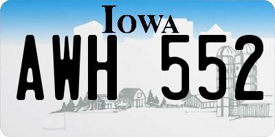 IA license plate AWH552