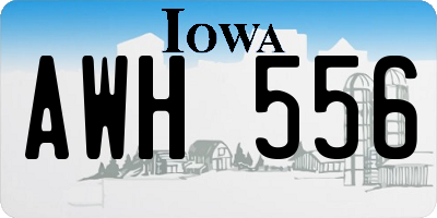 IA license plate AWH556