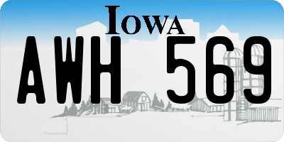 IA license plate AWH569