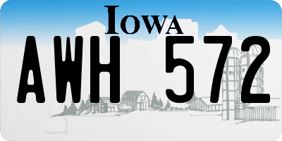 IA license plate AWH572