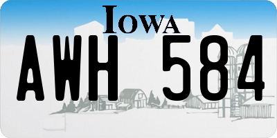 IA license plate AWH584