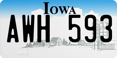 IA license plate AWH593