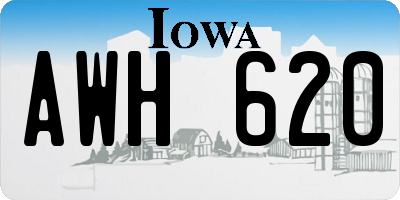 IA license plate AWH620