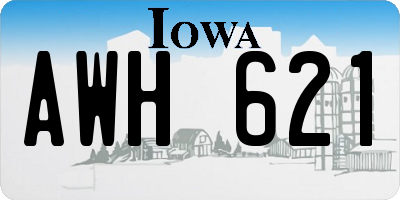 IA license plate AWH621